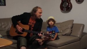 TOM WAITS COVER "Little Drop Of Poison" with my 2 year old son Dylan