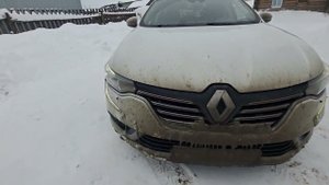 Результат работы омывателей фар на Рено Талисмана и куда я переставил камеру заднего вида.