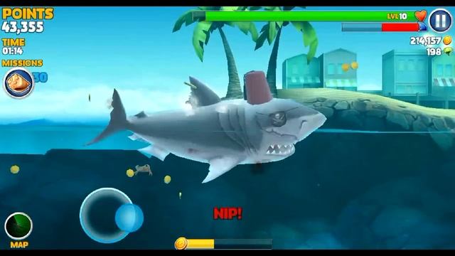 Hungry Shark Evolution Megalodon vs Evil Megalodon  How to crash submarines Quickly with megalodon