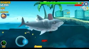 Hungry Shark Evolution Megalodon vs Evil Megalodon | How to crash submarines Quickly with megalodon