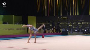 Daria ATAMANOV (ISR) - 2020 Rhythmic Europeans, junior ball final