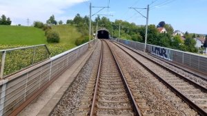 Скоростная ж.д. Цюриха! По четырем штатам в конце лета (Швейцария # S12 Brugg AG - Wil SG). 4K 60fps