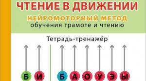 Давыдова О.А. ЧТЕНИЕ В ДВИЖЕНИИ. Нейромоторный метод обучения грамоте и чтению. Тетрадь-тренажёр д