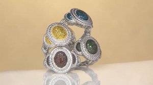 Oval Textured Color Diamond Ring, Sterling, 1/3 cttw, by Affinity with Shawn Killinger
