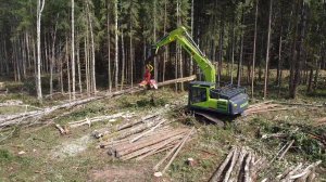 Харвестерная головка #WOODY и лесной экскаватор #LISHIDE 👍