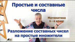 Простые и составные числа. Разложение составных чисел на простые множители. Математика 5 - 6 класс