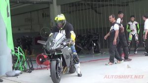 Kawasaki Ninja H2R test ride scenes