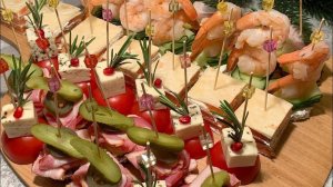 Канапе на Праздничный Стол - 5 идей. Красные, Вкусные и Разнообразные Закуски