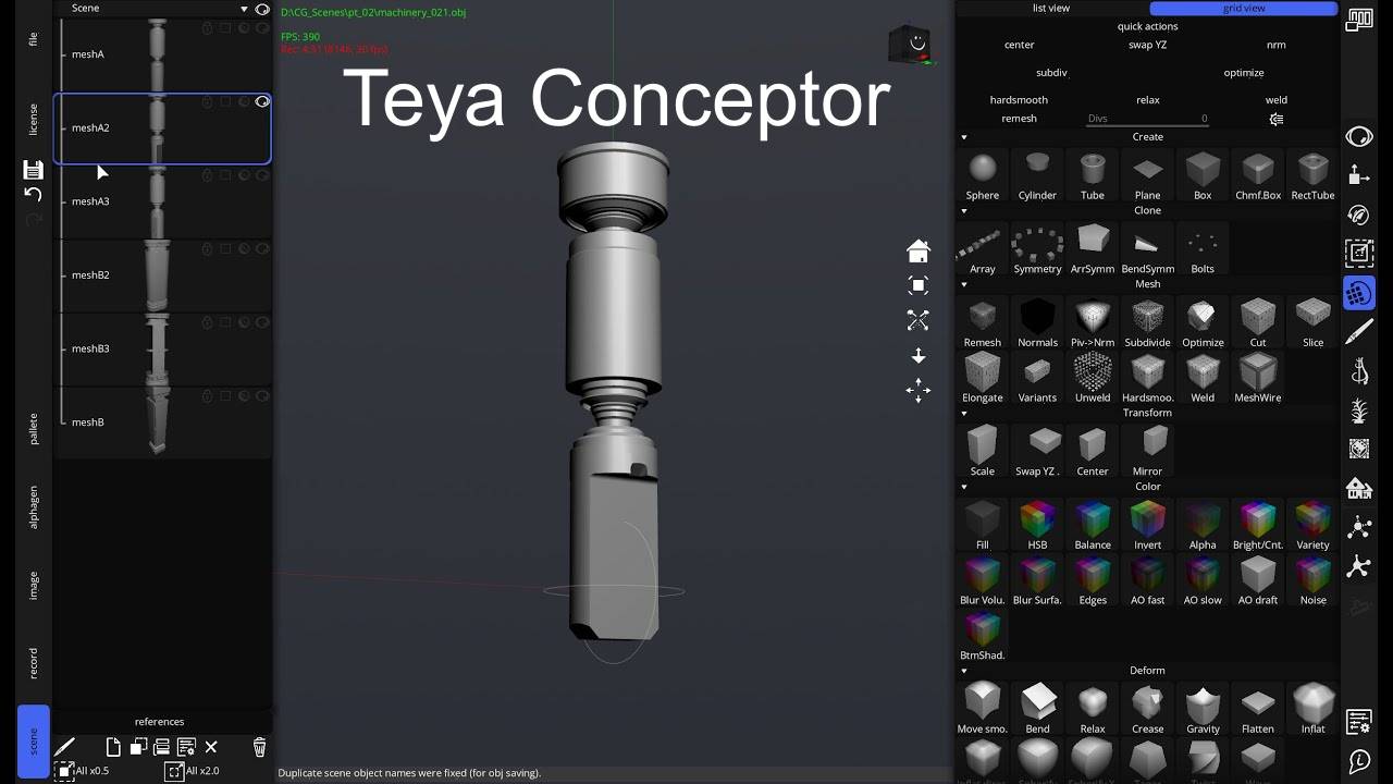 Изготовление реквизита в Teya Conceptor: оборудование - 21/1 часть