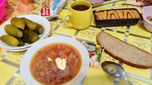 Вкусный и сытный деревенский обед, как прекрасна жизнь в деревне