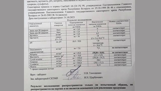 Провёл лабораторный анализ воды из колодца и скважины. Что это даёт и зачем это нужно.