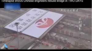 китайцы всего за 1,5 суток перестроили огромный мост