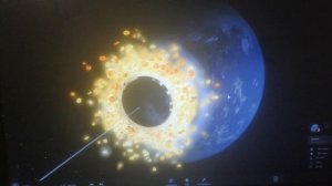 Игра космос Universe Sandbox Он щас луна падает землю!!!