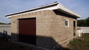 Односкатная крыша. Гараж. Строю ГАРАЖ. СеКрЕты Хорошой кладки Блока без ТРЕЩИН!!!