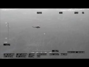 Воздушный бой: Украинский Ми-8 с пулемётчиком против Герани-2.