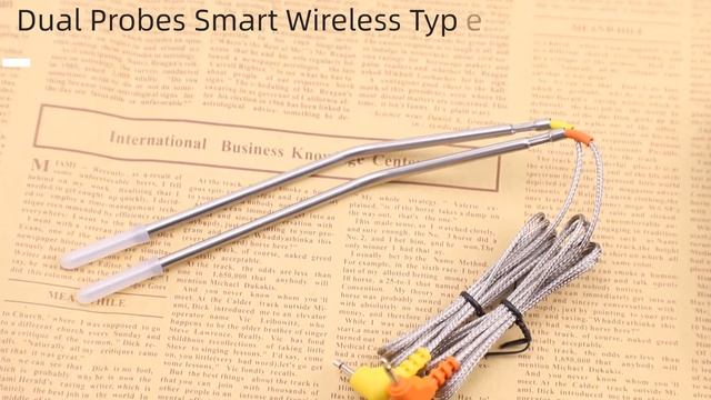 Wireless Dual Probe Meat Thermometer Steak Smoker BBQ Cooking смотреть онлайн