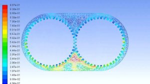 Transient Simulation of Fluid Sloshing Effect_2D Gearbox| n-heptane (c7h16)| 20% Gear Immersion|