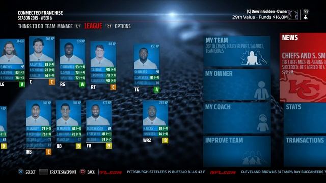 [PS4] Madden 16: Titans Connected Franchise - Week 5 News [HD 1080P] смотреть онлайн