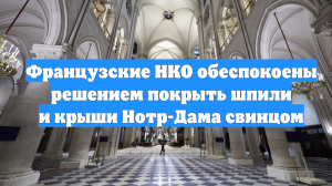 Французские НКО обеспокоены решением покрыть шпили и крыши Нотр-Дама свинцом
