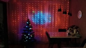 Гирлянда умная штора с рисунком 3х2 светодиодная роса, арт. 270110959