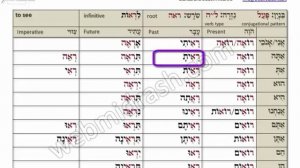 100 most useful Hebrew verbs: TO SEE לראות