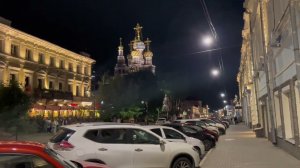 Ночной Нижний Новгород, прогулка по Рождественской улице.