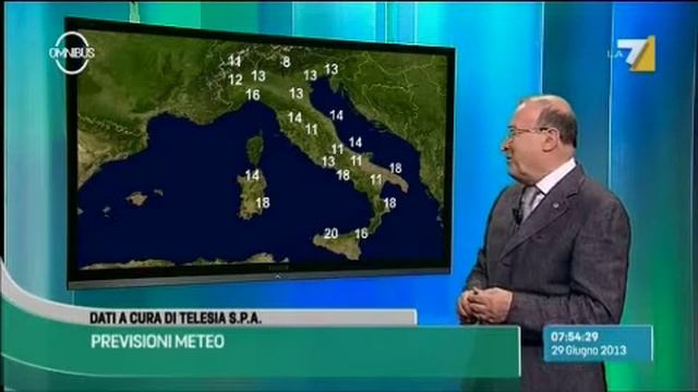 Le previsioni del tempo di sabato 29 giugno 2013 смотреть онлайн