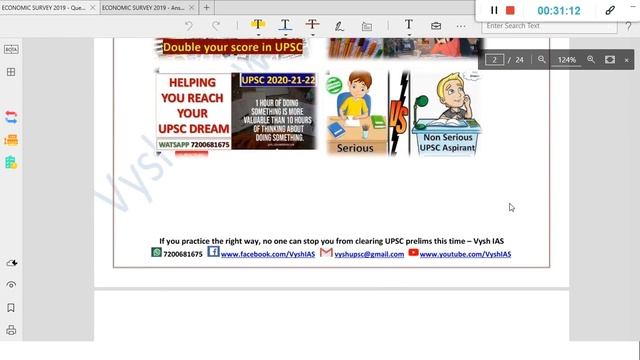 ECONOMY SURVEY AND BUDGET FOR UPSC | VYSH IAS FOUNDATION VIDEOS | VYSH IAS FREE UPSC CLASSES