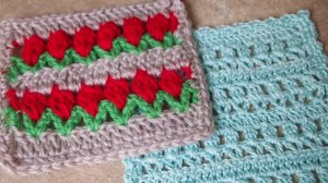 Салфетка крючком для начинающих. Прихватки. Простые узоры крючком*. doily crochet  Урок 58