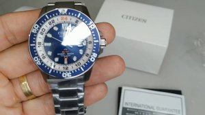 Unboxing: Relógio Citizen Citizen BJ7111-86L GMT Promaster Marine Titanium Eco-Drive - Thauro