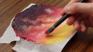 Painting Milky Way Acrylic Pictures on Wooden Coasters｜Step by Step #696｜Satisfying Art ASMR