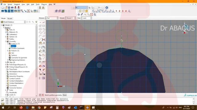 Full tutorial of Contour integral crack in Abaqus
