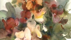 Анютина глазки, акварель, Ласаева Марина