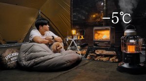 5°C: Кемпинг в тёплой палатке с моей собакой, корейский кимчи на дровяной печи