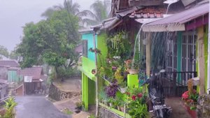 СИЛЬНЫЙ ДОЖДЬ В ГОРНОЙ ИНДОНЕЗИЙСКОЙ ДЕРЕВНЕ. СИЛЬНЫЙ ДОЖДЬ И ЗВУКИ ГРОМ ДЛЯ СНА.