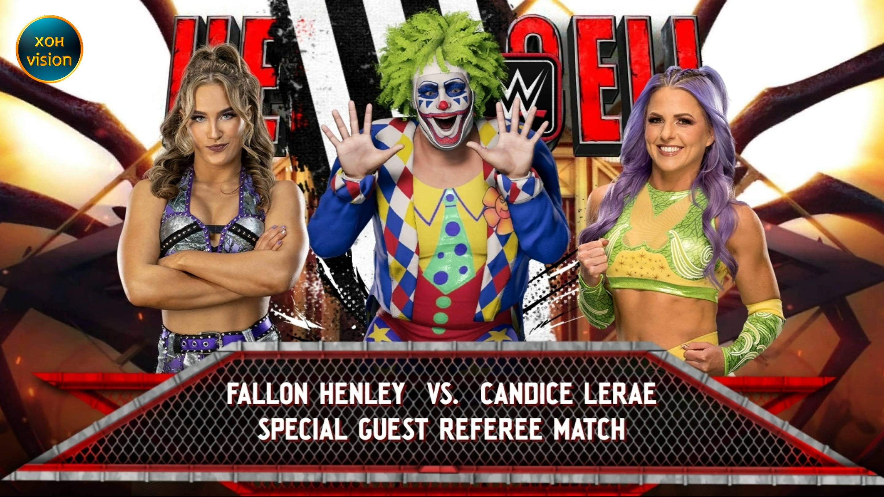 WWE 2K24 (СПЕЦ.РЕФЕРИ - КЛОУН)  FALLON HENLEY VS CANDICE LeRAE