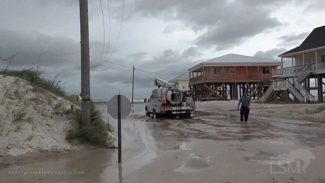 09-14-2020 Dauphin Island, AL - Dunes Destroyed Drone - Stuck Vehicles - Flooding from Sally смотреть онлайн