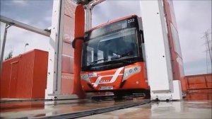 Портальная мойка для автобусов. Специальная программа STOP&GO для экспресс мойки автобусов.