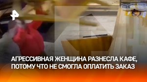 "Круши, ломай!": женщина устроила погром в кафе и напала на продавца в Уфе