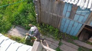 Ремонт старого дома.Чистим чердак. Обед на костре.