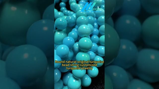 241210-6 Round natural original turquoise bead string customized turquoise jewelry