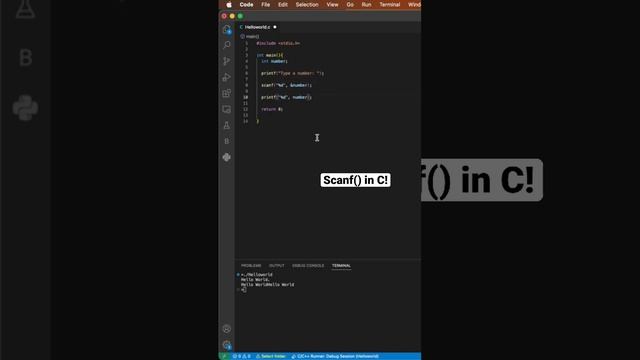 Scanf() function in C! #programming #coding #cprogramming #cprogrammingtutorialforbeginners