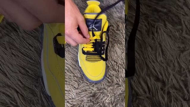 Jordan 4 Lightning Double Laces Tutorial❗️