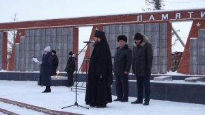 Епископ Филипп принял участие в митинге, посвященный Дню Героев Отечества в г. Карасуке