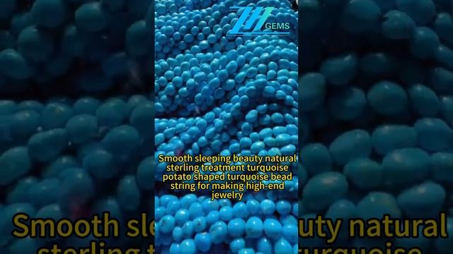 241210-1 Smooth sleeping beauty natural sterling treatment turquoise potato shaped turquoise bead