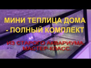 Мини теплица дома из старого аквариума. Мастер класс.