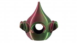 Кормушка для птиц "Ёлочная игрушка" (цвет красно-зеленый)