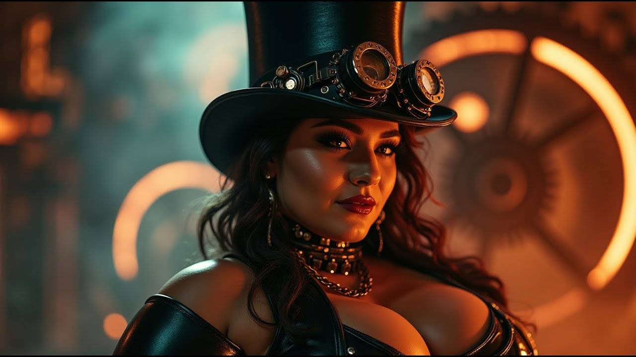 Bold Woman from retro steam punk