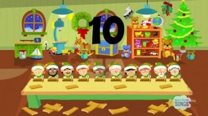 10 Little Elves - английская новогодняя песня для детей