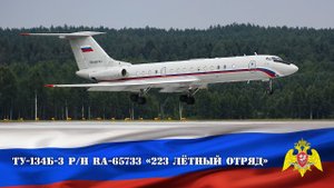 Посадка Ту-134Б-3 р/н RA-65733 «223 лётный отряд» с боковым ветром (UMMS 23.10.21)
